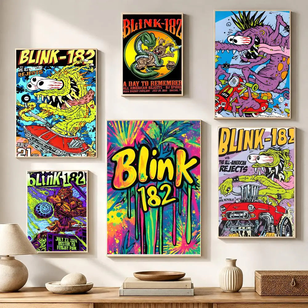 Blink-182 HD Waterproof PVC Poster Stickers – Wall Decor Wall Poster Sticker Axl