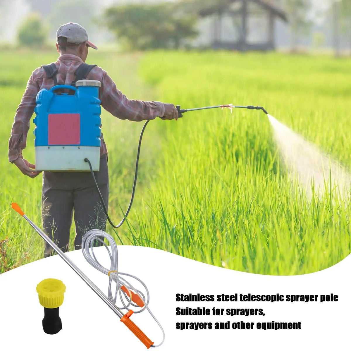 Telescopic Garden Sprayer Wand 19.6–98.4 In | Adjustable Rod Garden Sprayer Wand Axl