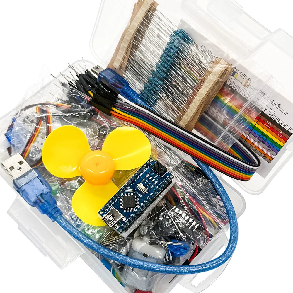 Arduino Nano Starter Kit – LED, Resistor & Components Set Electronics Starter Kit Axl