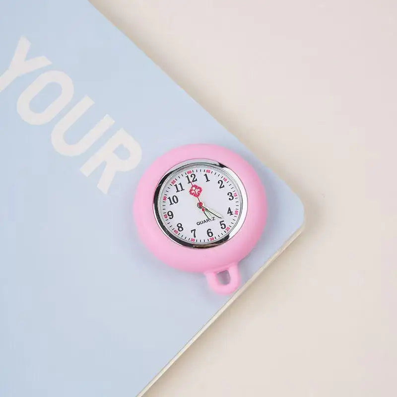 Silicone Nurse Fob Watch – Colourful Lapel Clip Pocket Watch Nurse Fob Watch Axl one size Pink