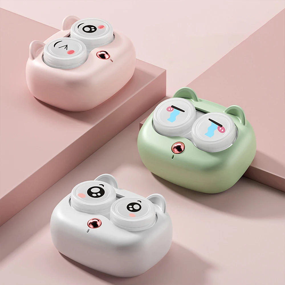 Cat Shape Vibrating Contact Lens Cleaner Case | Battery Powered Contact Lens Cleaner Axl