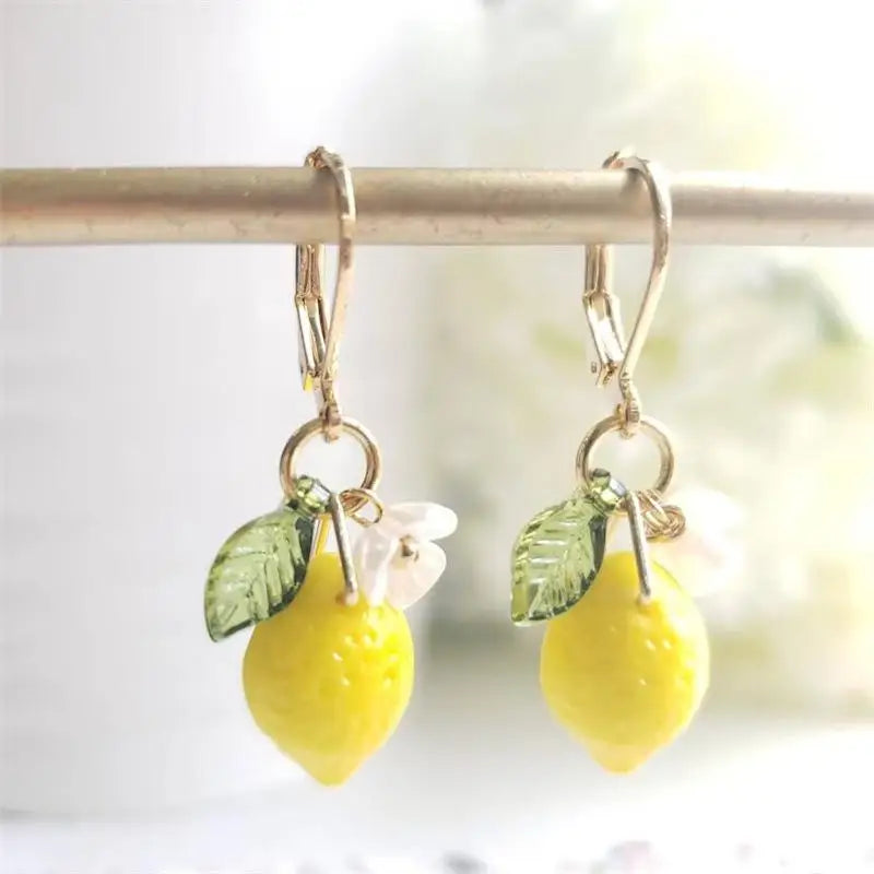 Lemon Tassel Dangle Earrings – Bohemian Fruit Jewelry Dangle Earrings Axl