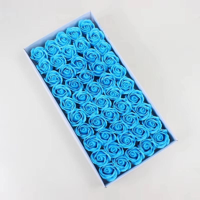 Soap Rose Artificial Flowers for Wedding & Home Décor 50/100 Pcs Artificial Flowers Axl color 6 100 pcs