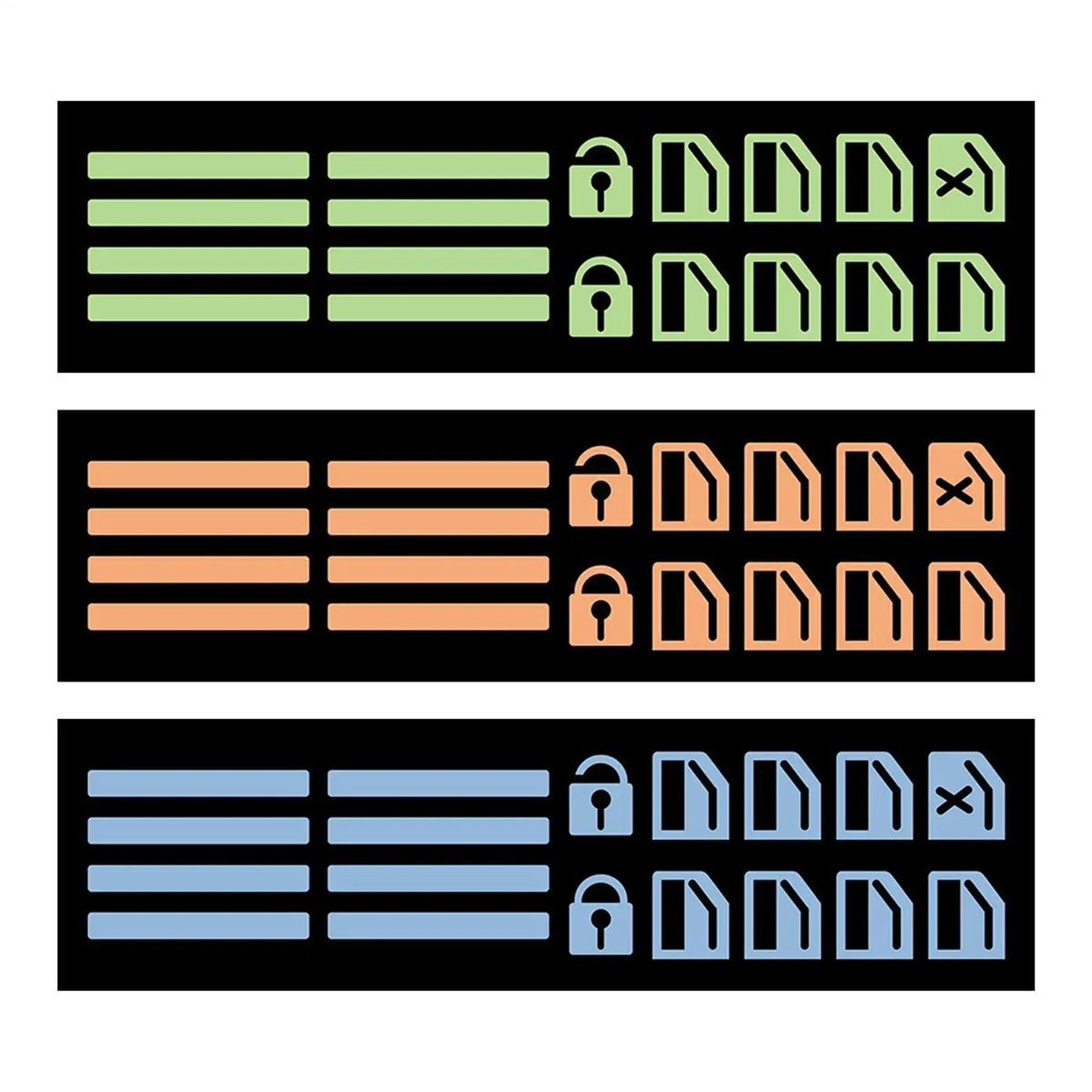Glow in the Dark Car Button Stickers – Switch Labels | PU Car Interior Stickers Axl