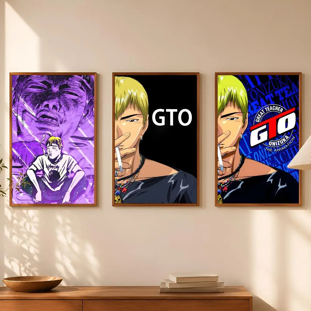 GTO Great Teacher Onizuka HD Wall Poster – Self-Stick Anime Wall Poster Axl