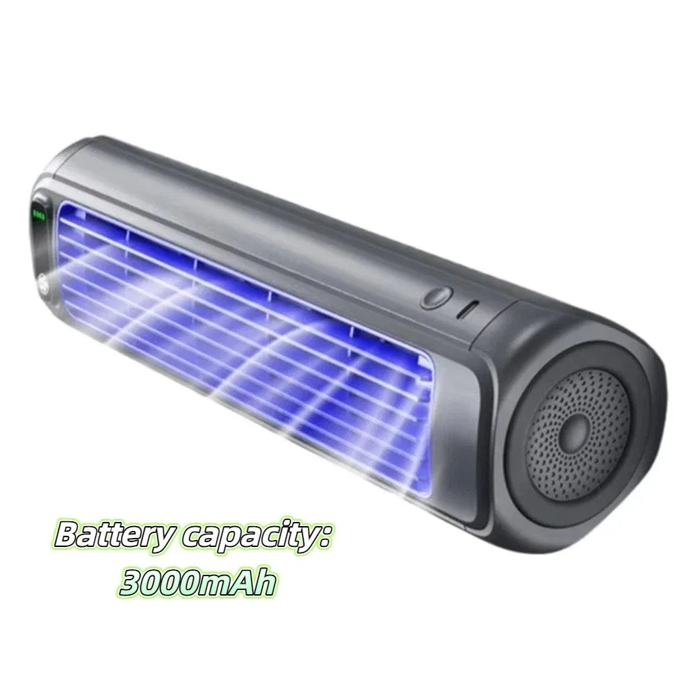 USB Rechargeable Bladeless Wall Mount Fan – Quiet & Portable Bladeless Wall Fan Axl Grey