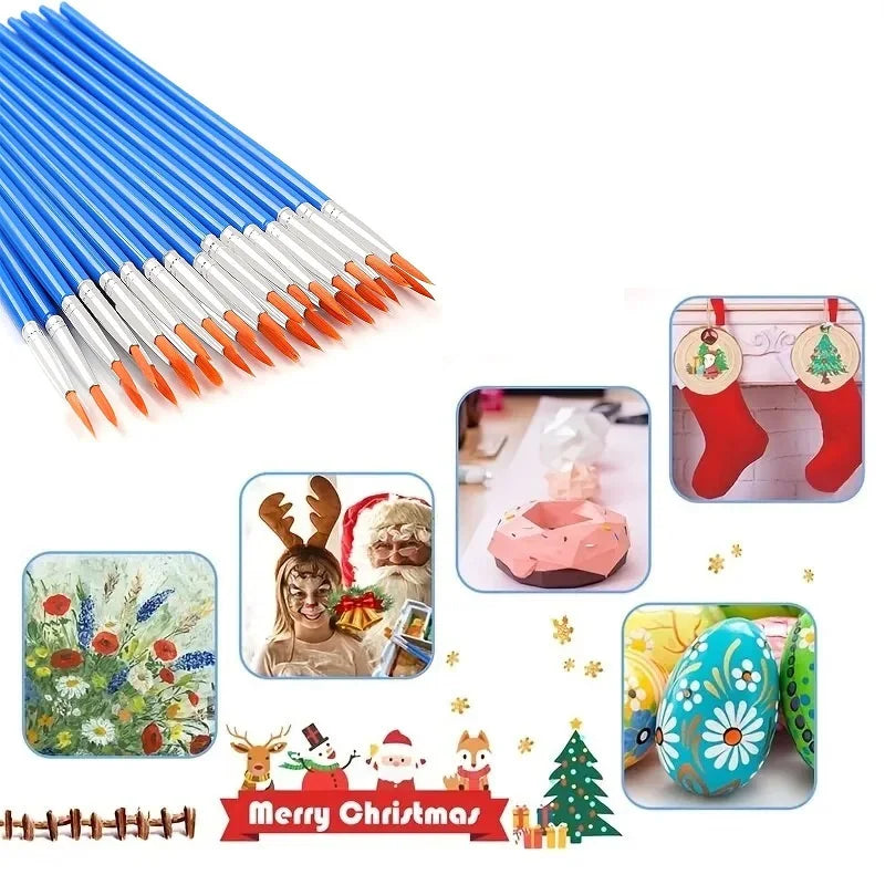 20-Piece Painting Brush Set – Hook Line & Flat Tip Art Brushes Art Brush Set Axl