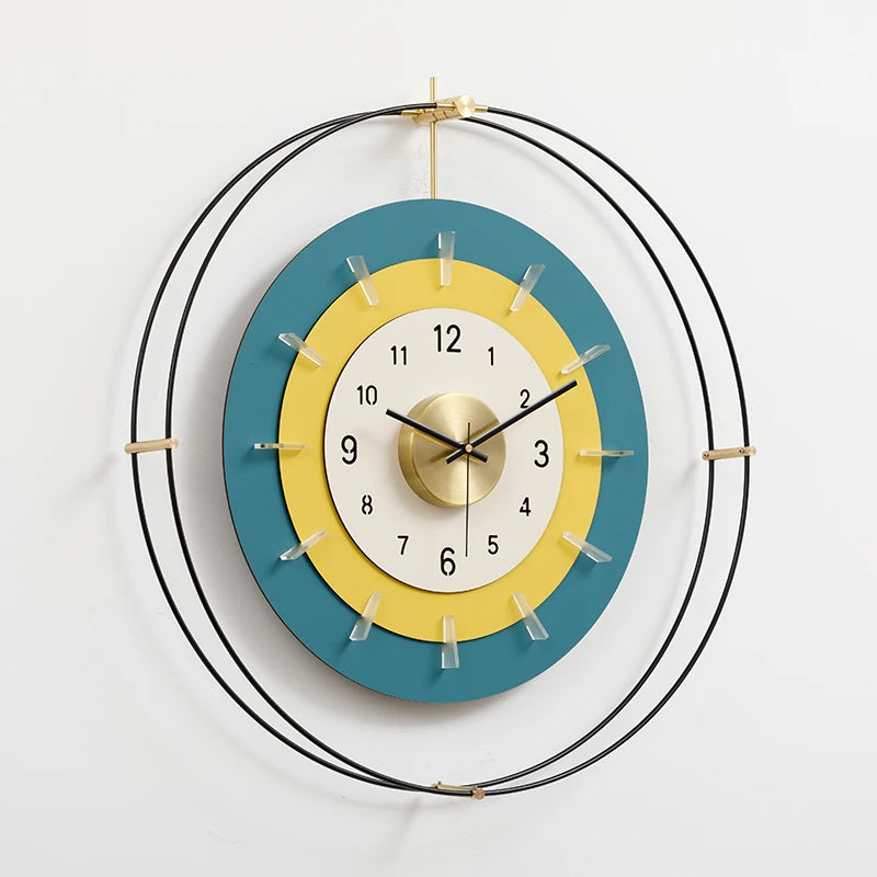 60cm Nordic Silent Wall Clock – Light Luxury Home Décor Silent Wall Clock Axl Blue-green-60CM