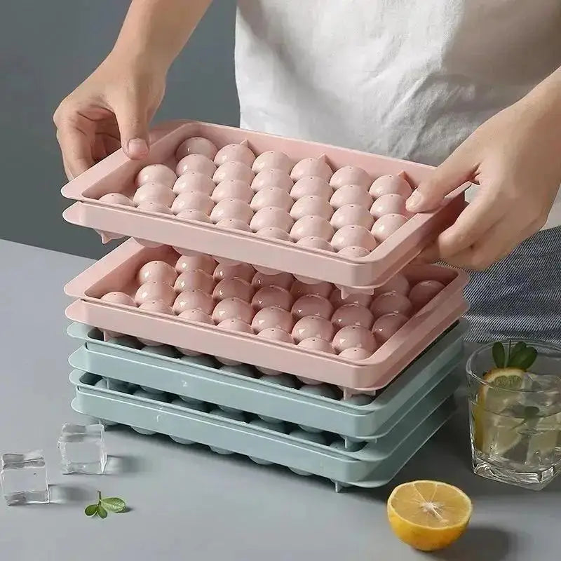 Spherical & Cone Ice Cube Mold with Lid | Round Ice Ball Tray Ice Cube Mold Axl