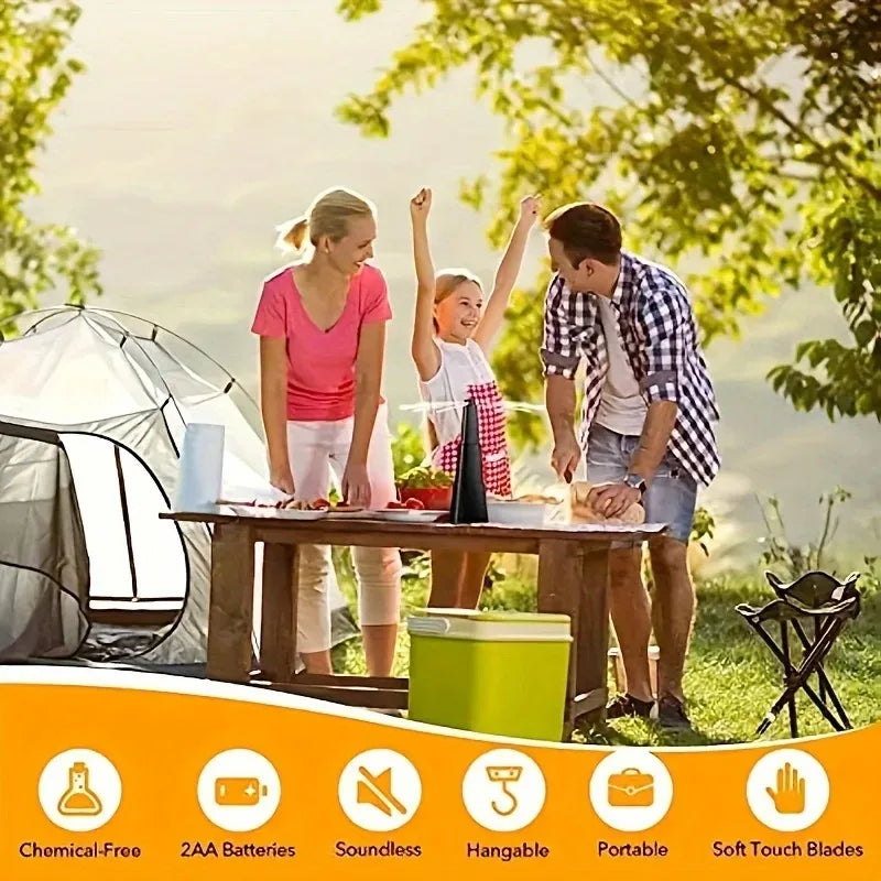 Battery-Powered Fly Repellent Fan with Reflective Blades Fly Repellent Fan Axl