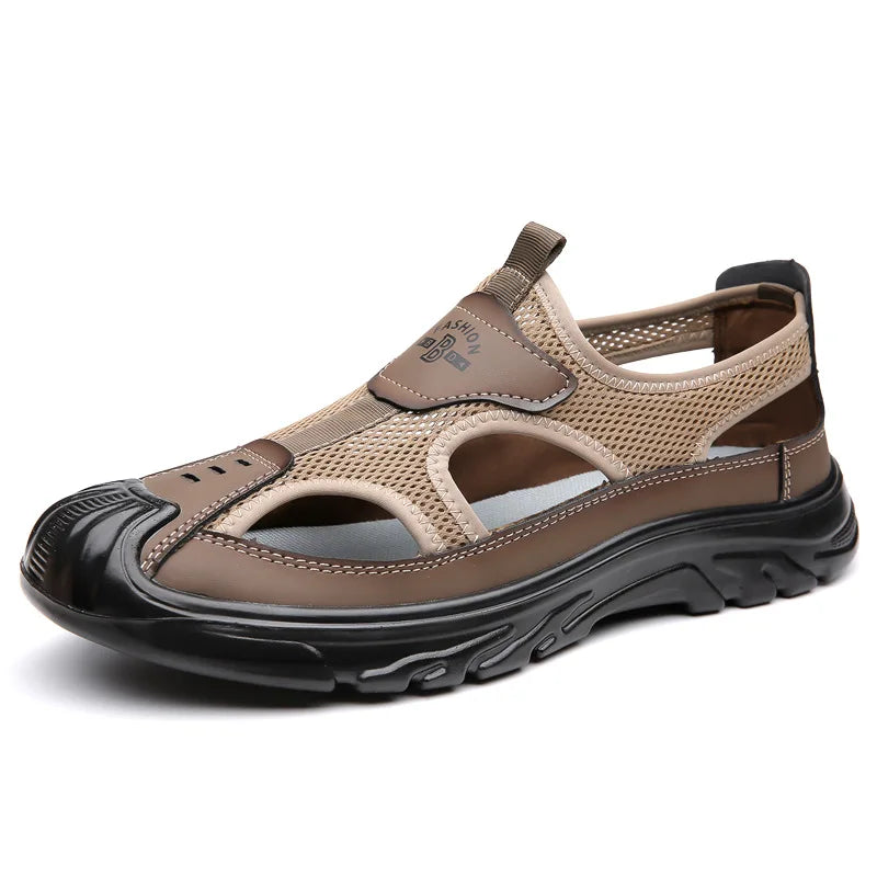 Men's Breathable Mesh Slip-On Sandals – Lightweight Non-Slip Men's Sandals Axl
