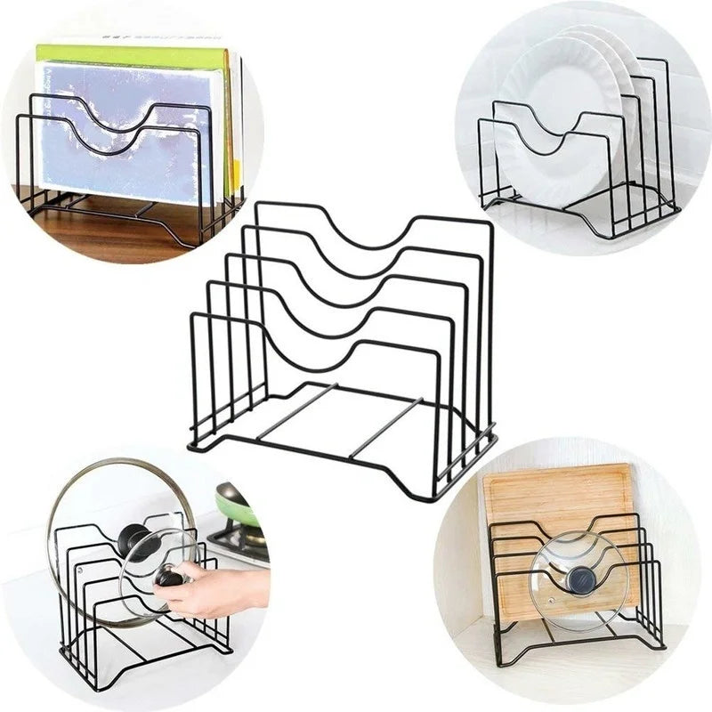 Pot Lid Rack & Pan Organizer – Cabinet & Pantry Holder Kitchen Lid Organizer Axl
