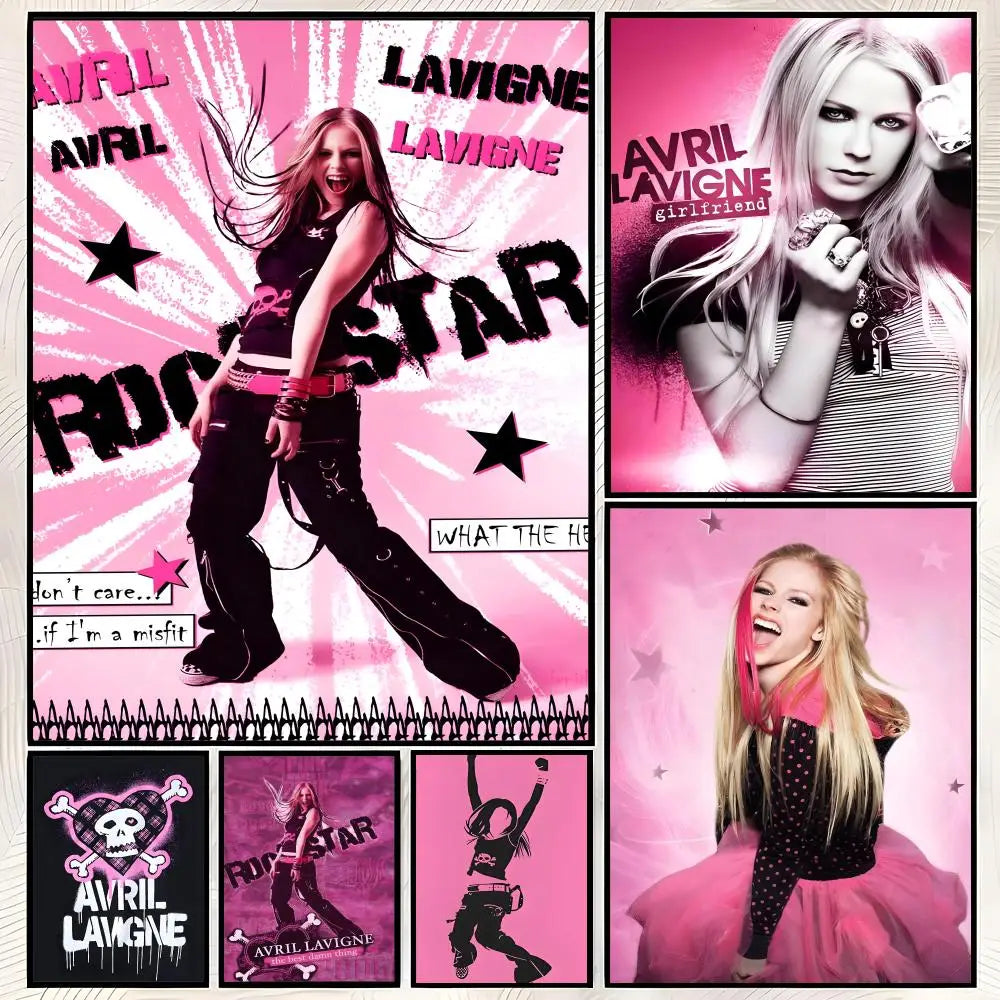 Avril Lavigne HD Self-Stick PVC Wall Poster | Home Decor Wall Art Poster Axl