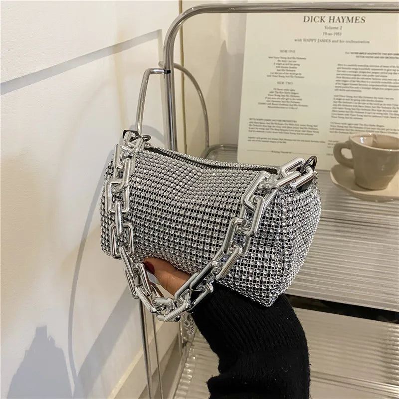 Bling Diamond Crossbody Bag – Small Shoulder Purse for Women Crossbody Shoulder Bag Axl