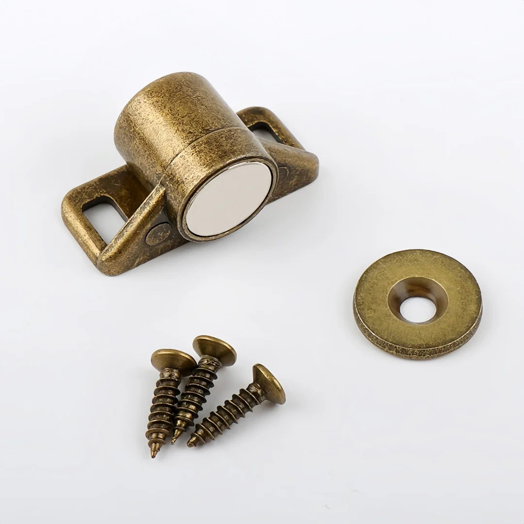 Magnetic Cabinet Door Catch – Antique Zinc Alloy Spring Latch Magnetic Cabinet Latch Axl bronze