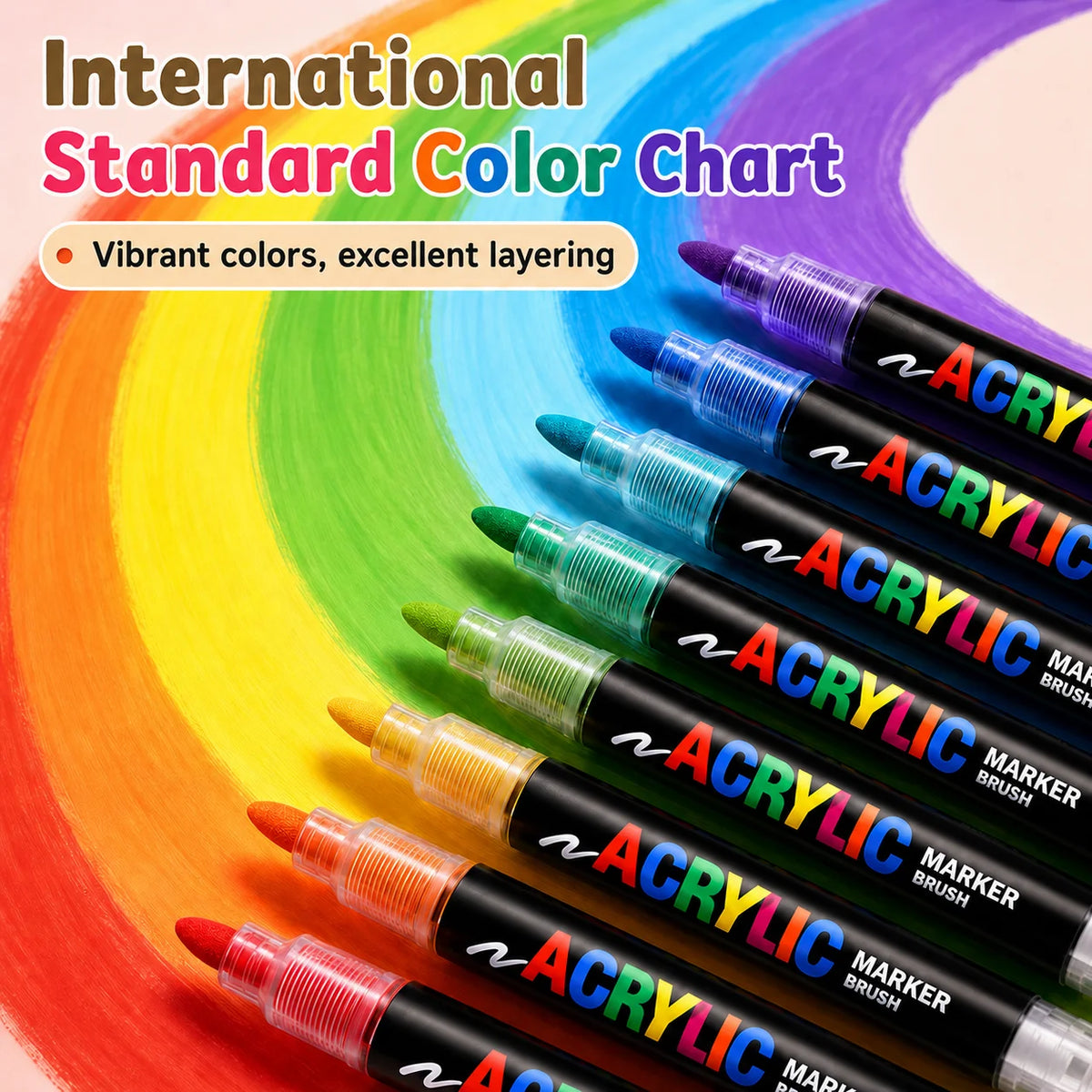Acrylic Paint Pens 12–60 Colors | Brush Tip Markers for DIY Acrylic Paint Markers Axl