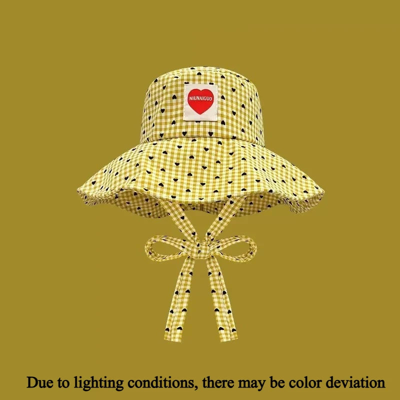 Women's Wide Brim Sun Hat – UV Shade & Chin Strap Beach Hat Wide Brim Sun Hat Axl 02-yellow-1pcs