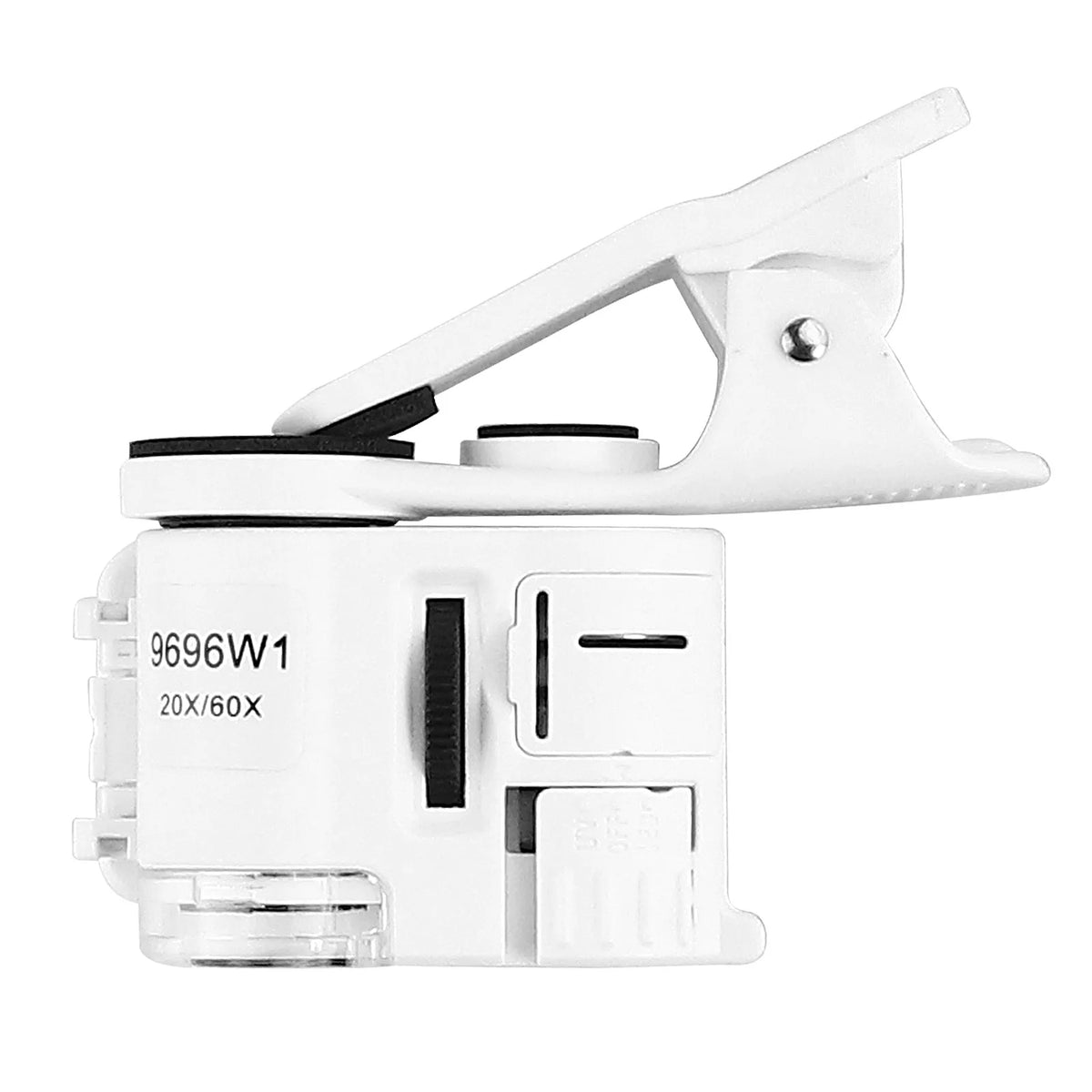 Portable 20X 60X LED Clip Microscope – Jewelry & Cash Loupe Clip-On Microscope Axl