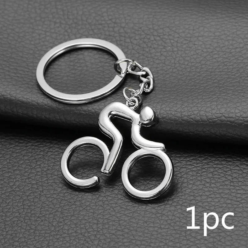Metal Bicycle Cycling Keychain – Stainless Steel Bike Keyring Sports Keychain Axl 1pc