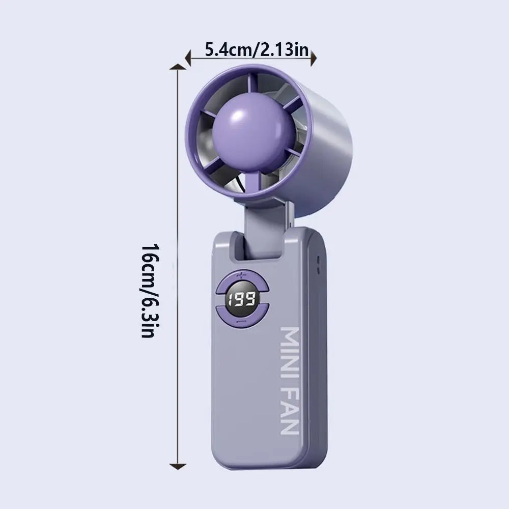 199-Speed Foldable Handheld Fan | USB Rechargeable Turbo Fan Handheld Cooling Fan Axl