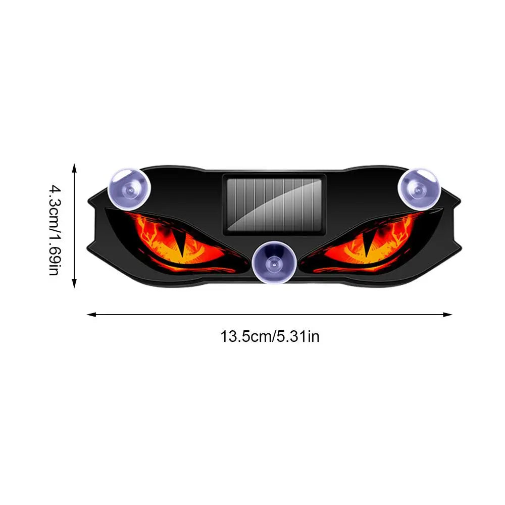 Solar LED Devil Eyes Car Warning Light | Suction Cup Mount Solar Car Warning Light Axl Red