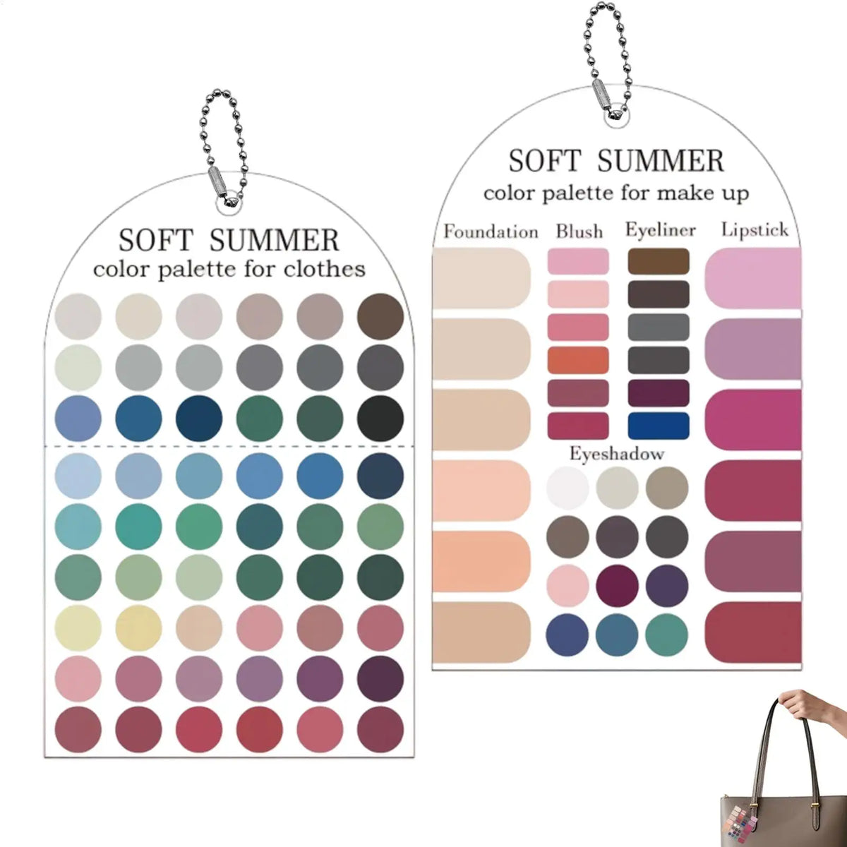 Soft Summer Color Palette Cards – Seasonal Style & Makeup Guide Color Analysis Cards Axl