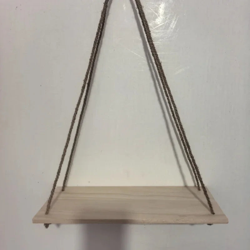 Boho 2-Piece Floating Wood Wall Shelves for Plants & Decor Floating Wall Shelves Axl