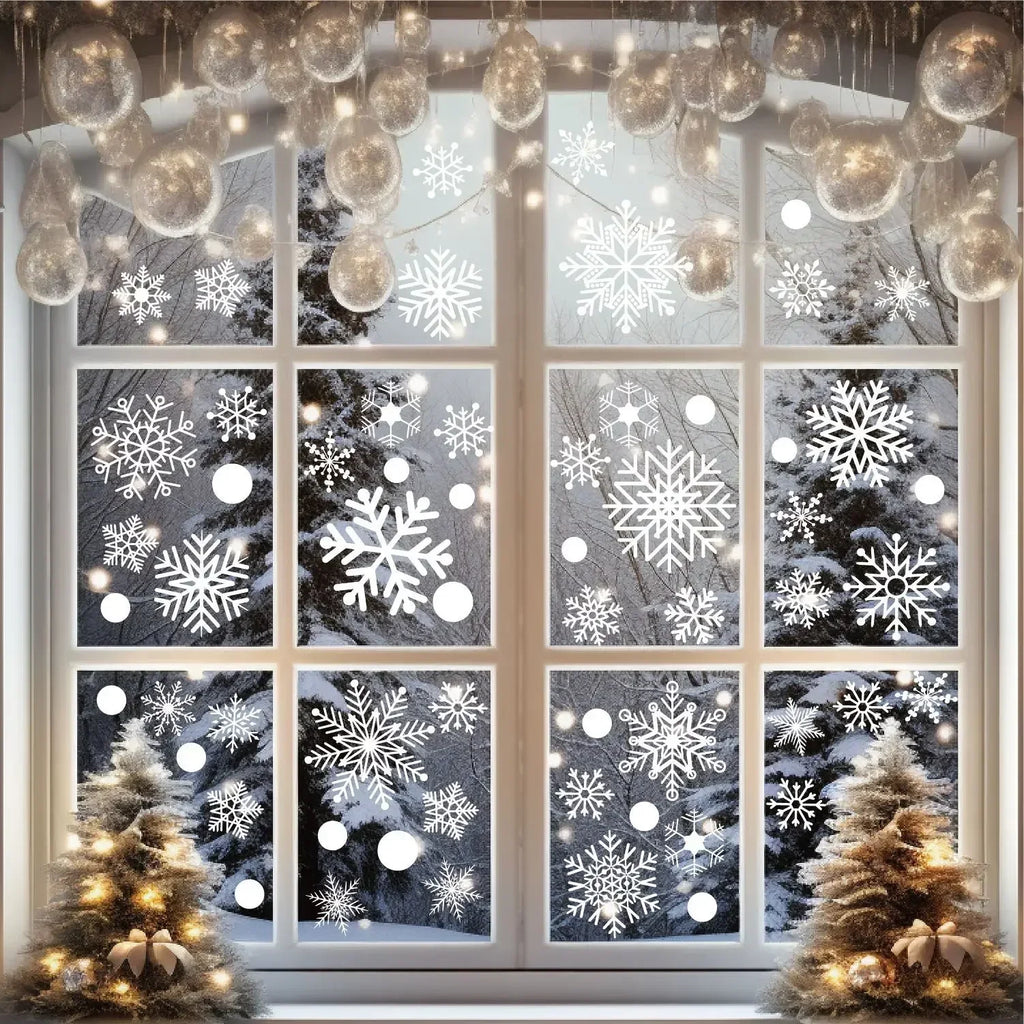 Christmas Snowflake Window & Wall Stickers – Festive Xmas Decor Christmas Wall Stickers Axl