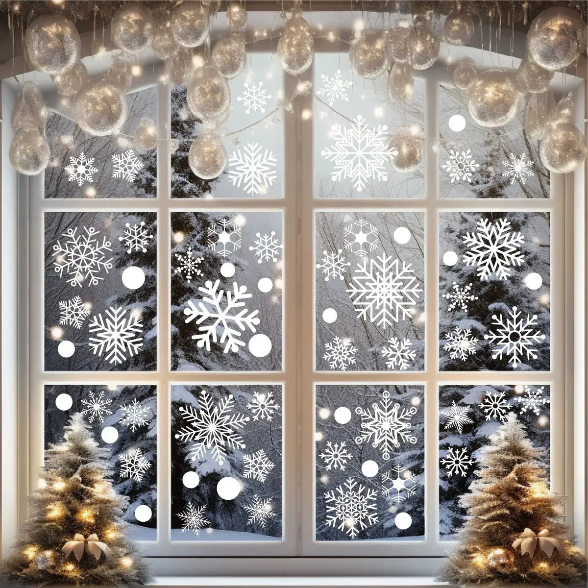 Christmas Snowflake Window & Wall Stickers – Festive Xmas Decor Christmas Wall Stickers Axl