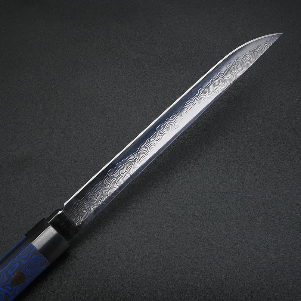 XUAN FENG Damascus Steel Fruit Knife with Steel Sheath Damascus Fruit Knife Axl