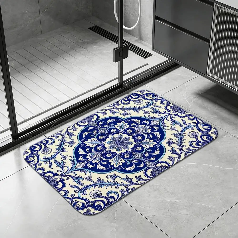 Talavera Diatomite Bath Mat – Quick Dry, Non-Slip & Absorbent Diatomite Bath Mat Axl White2 50x80cm