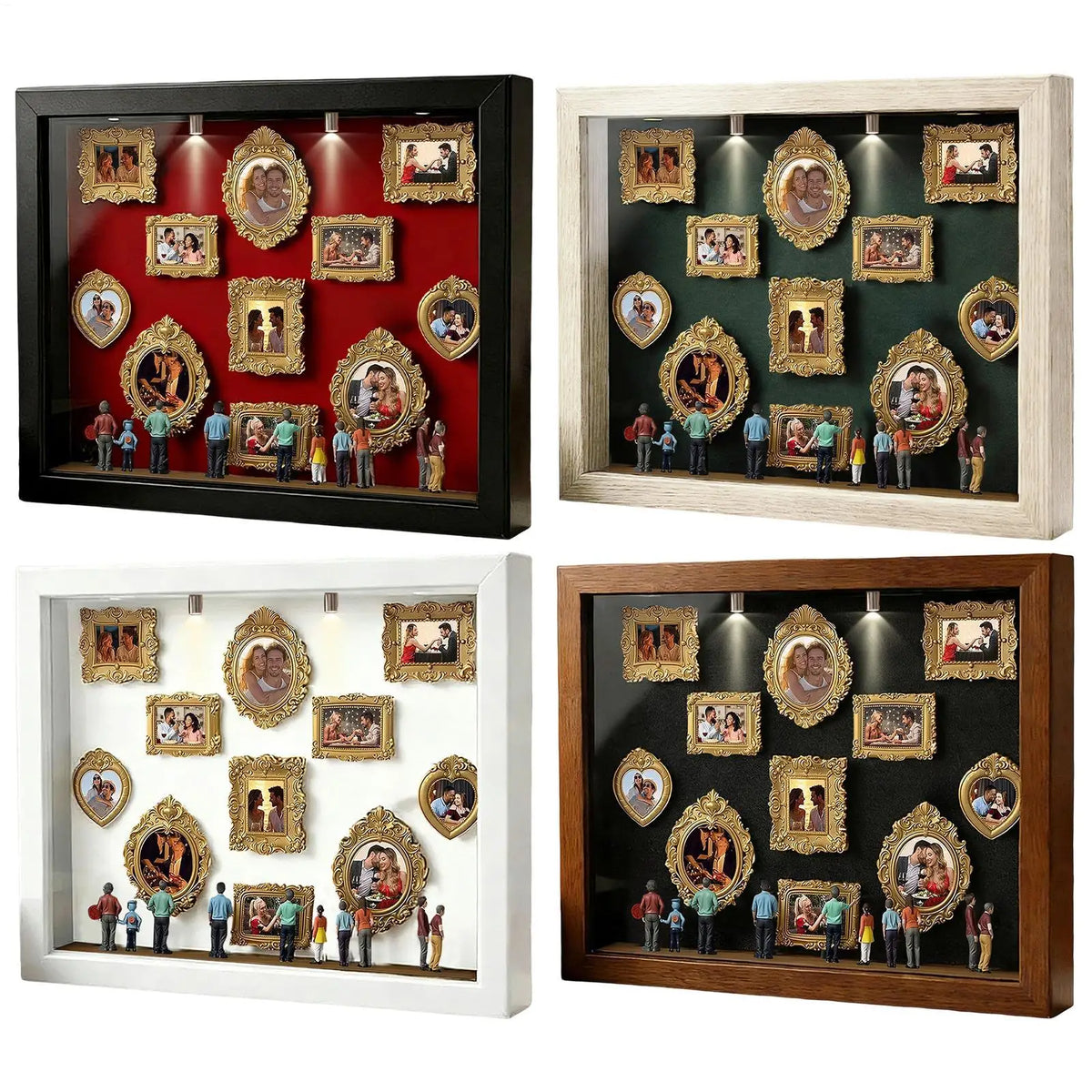 Mini Museum Photo Box with LED Light & Figurines | Gift LED Photo Display Box Axl