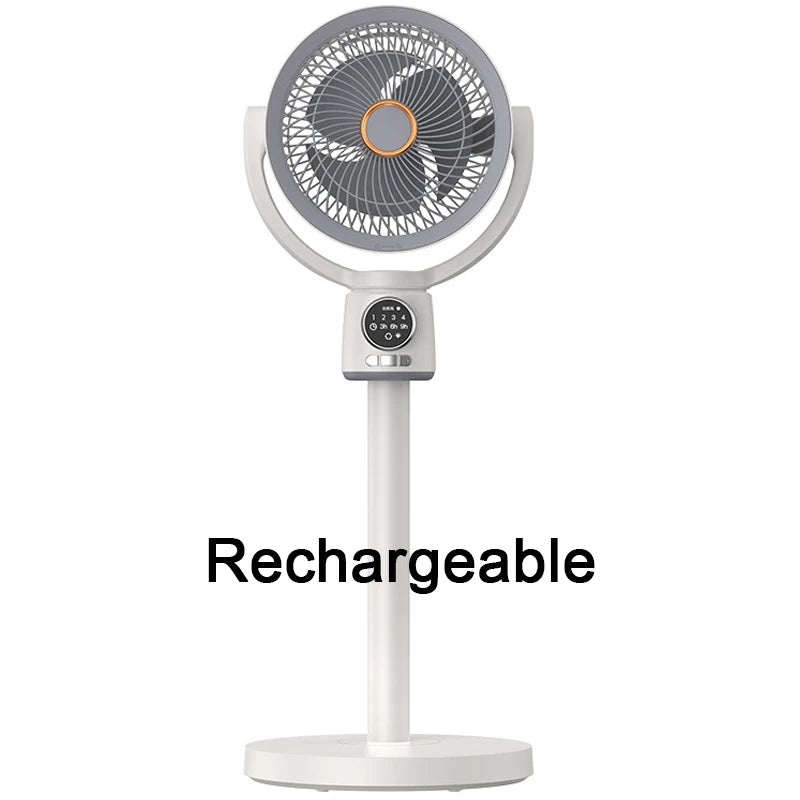 BALASHOV USB Rechargeable Silent Floor Fan with Timer | 12W Rechargeable Floor Fan Axl Rechargeable