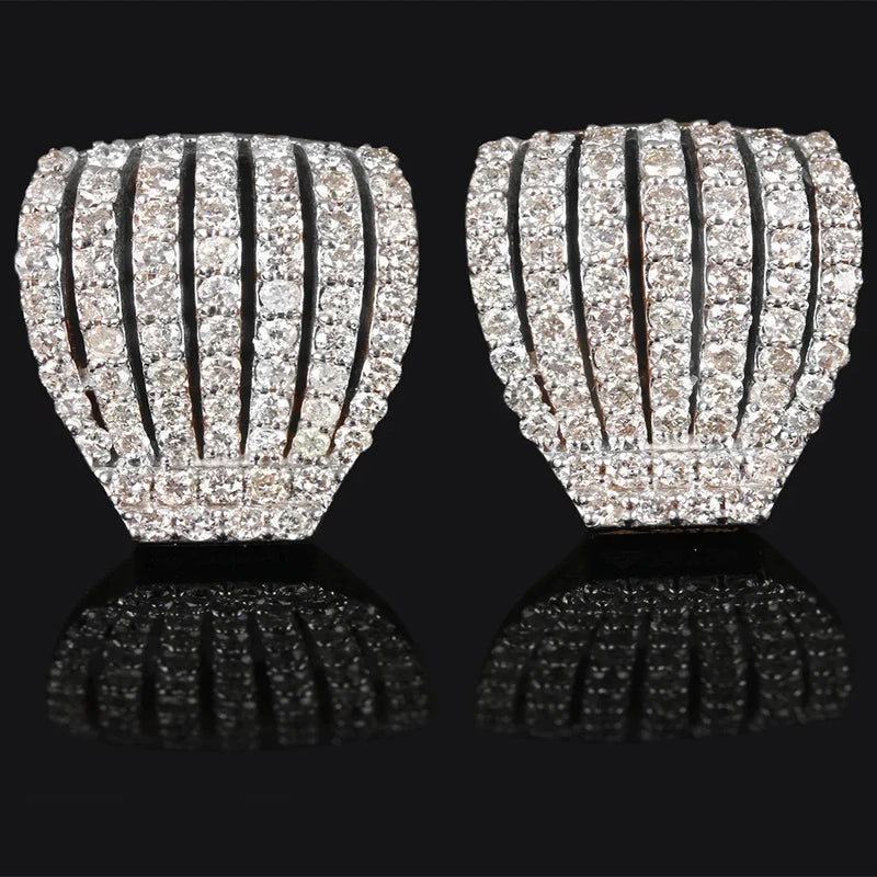 Huitan Claw Cubic Zirconia Stud Earrings – Silver Women's Jewelry Stud Earrings Axl