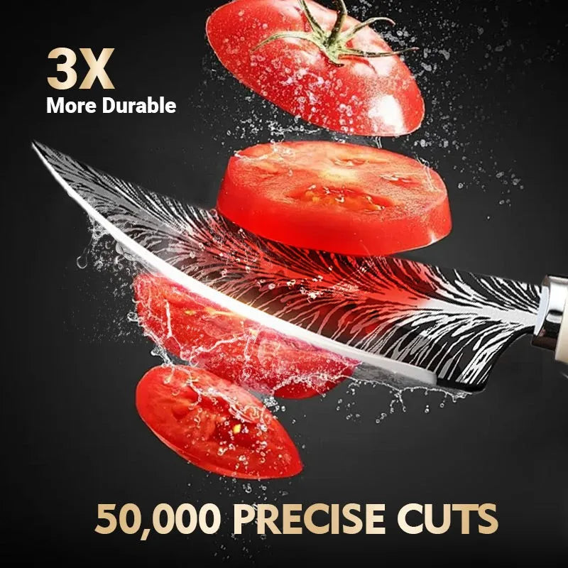 Damascus Curved Boning Knife – Sharp Stainless Steel & Gift Box Boning Knife Axl