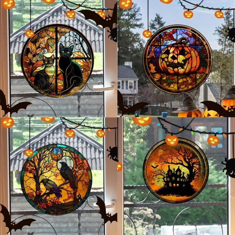 Halloween Static PVC Window Stickers – Castle & Cat Decor Halloween Window Stickers Axl