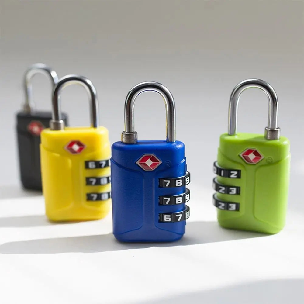 TSA 3-Dial Combination Padlock – Luggage & Travel Lock Combination Padlock Axl