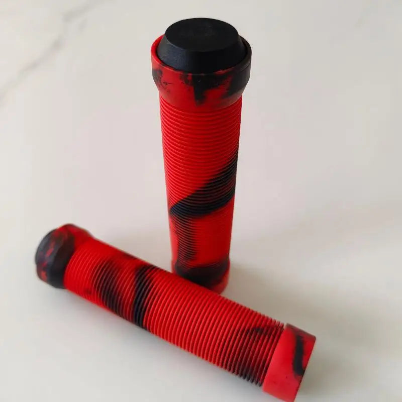 TPR Rubber MTB Handlebar Grips – Anti-Skid Ergonomic Pair Bike Handlebar Grips Axl Red