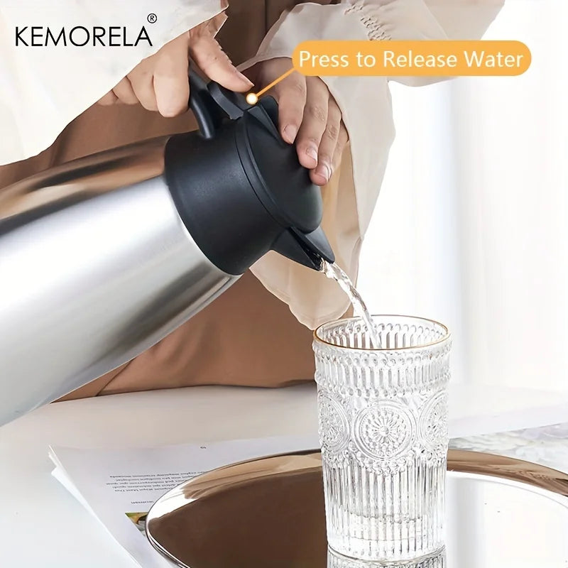 KEMORELA 2L Stainless Steel Vacuum Thermos Kettle | Insulated Pot Vacuum Thermos Kettle Axl