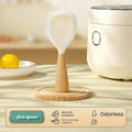 Silicone Non-Stick Rice Spoon – Heat-Resistant Kitchen Utensil Silicone Cooking Spoon Axl Hickory handle