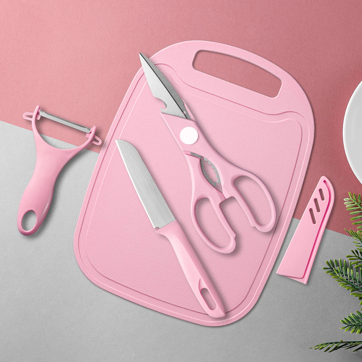 4-Piece Kitchen Tool Set – Knife, Scissors, Peeler & Board Kitchen Tool Set Axl