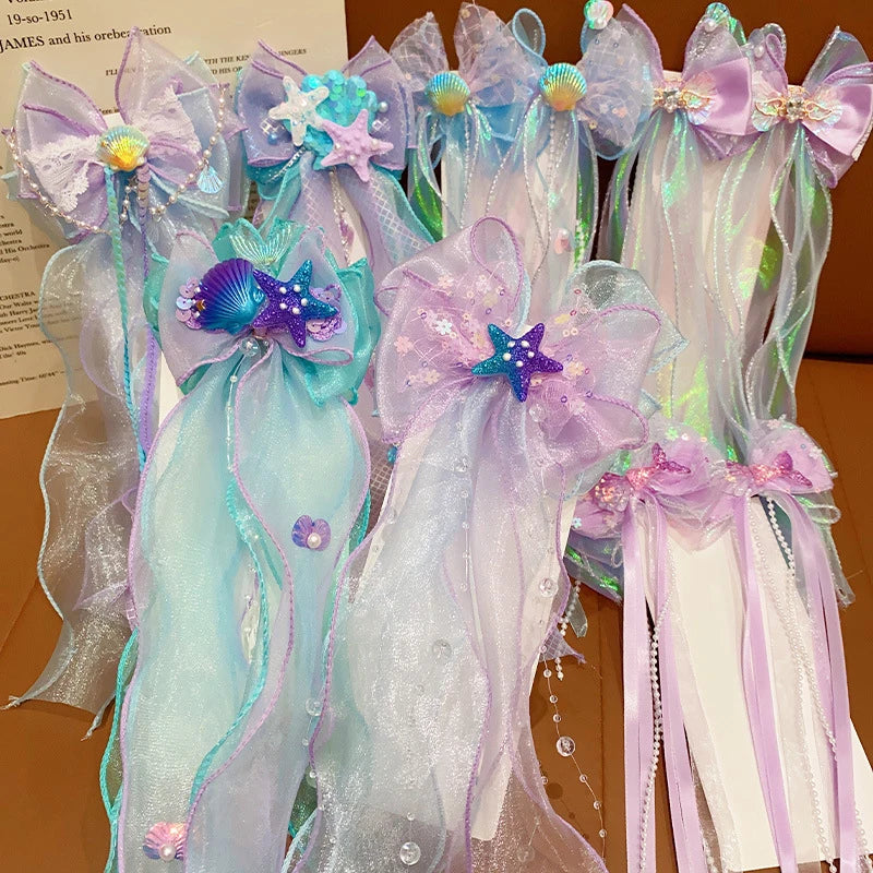 Mermaid Princess Bow Hair Clip – Girls Braided Hair Accessory Hair Clip Accessory Axl