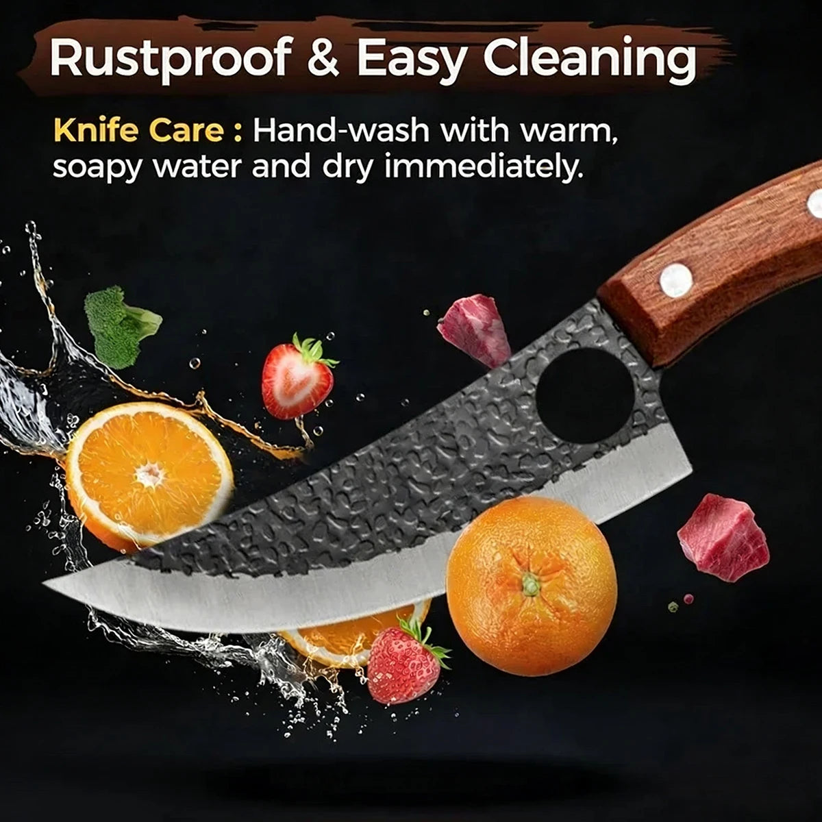 SHENJIU Hand Forged Boning Knife – Full Tang Butcher Knife Boning Knife Axl