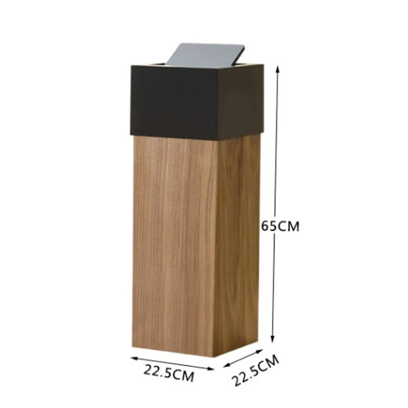 Nordic 12L Wood Trash Can – Modern Waste Bin for Home & Bath Wood Waste Bin Axl Large