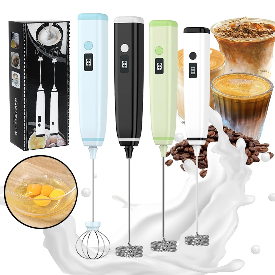 Rechargeable Handheld Milk Frother Wand | Electric Foam Maker Milk Frother Wand Axl