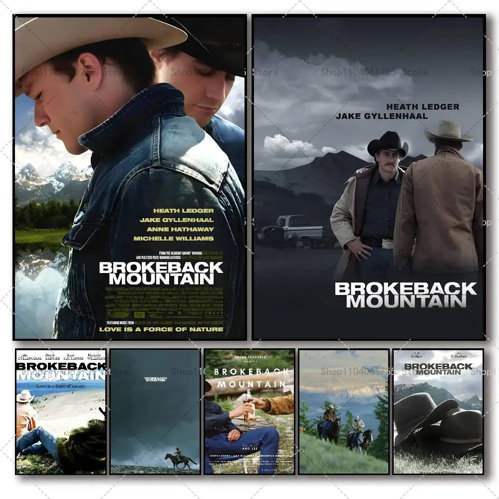 Brokeback Mountain Movie Poster – Self-Adhesive Wall Art Print Movie Wall Poster Axl