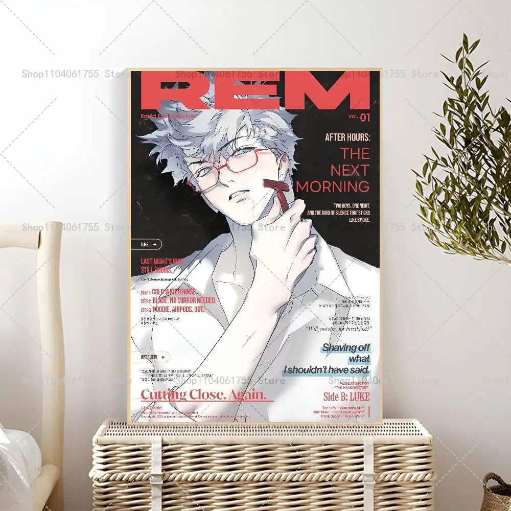 Anime Self-Adhesive Wall Poster – Vivid Color Print Art Decor Anime Wall Poster Axl 21x30cm No Frame z1