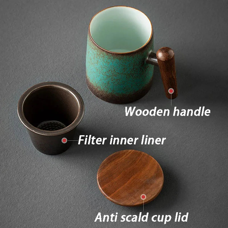 Retro Ceramic Mug – Large Japanese Style Tea & Coffee Cup Ceramic Coffee Mug Axl