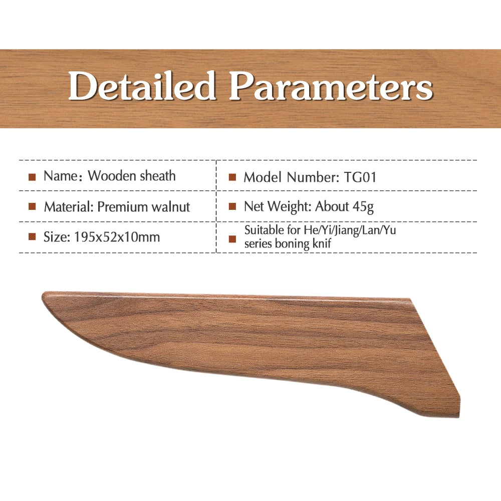 XINZUO Walnut Wood Knife Sheath – Chef, Santoku & More Wooden Knife Sheath Axl Wooden sheath TG01 China Mainland