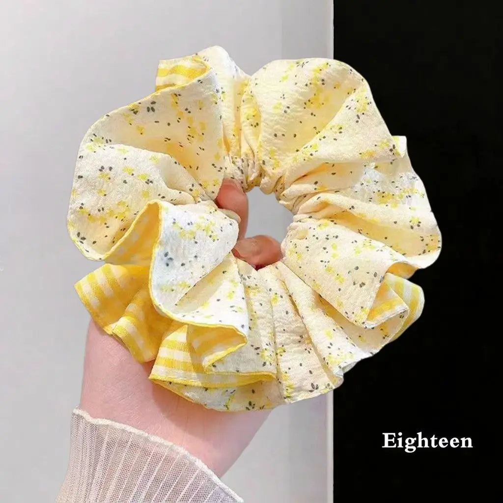 Leopard Print Hair Scrunchie – Large Elastic Retro Hair Tie